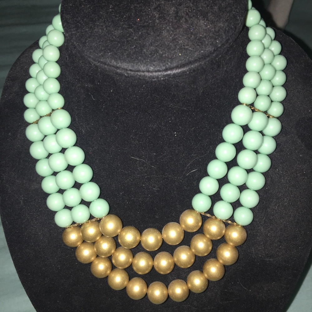 Turquoise & Gold Statement Necklace